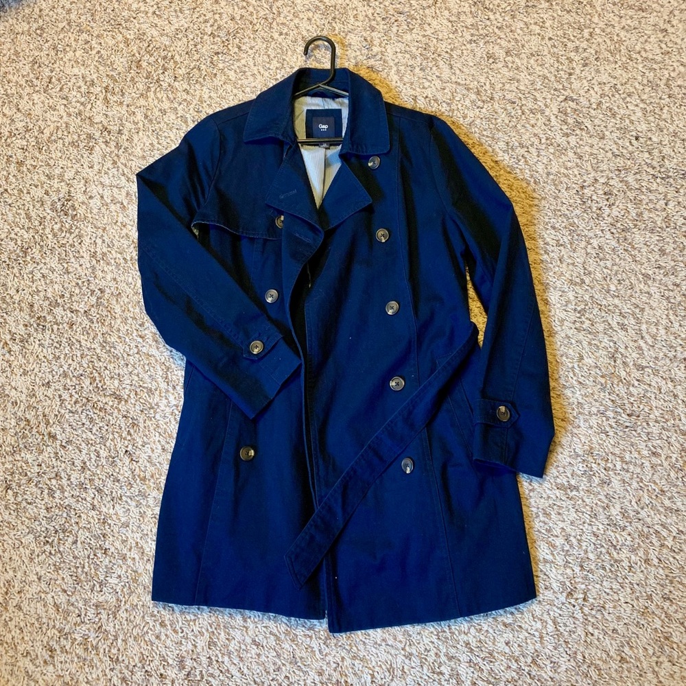 NWOT Navy GAP Trench Coat